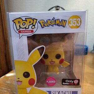 Pokemon Flocked Pikachu GameStop Exclusive Funko Pop